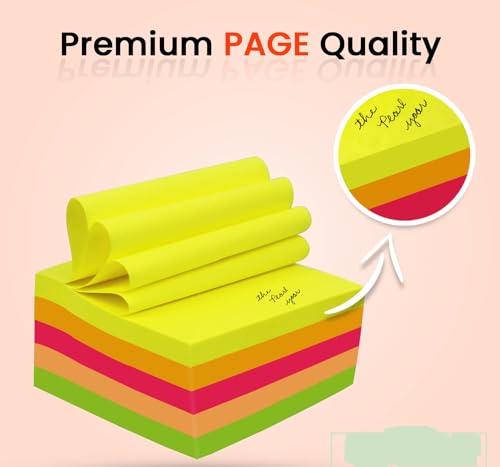 Image of (AK3) Multicolor Sticky Notes |Memo Pad | Strong Adhesive, Self-Stick Note 3x3 Inch | 400 Sheets [Pack of 1] (76mm X 76mm) Ideal for Notes, Organization, and Reminders Bright Morandi Colors