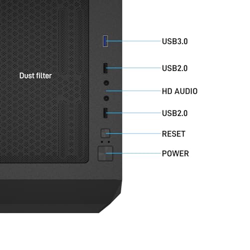 Image of DARKROCK Classico Storage Master ATX NAS Computer Case Mid Tower with 4x120mm Fans, USB 3.0 Ready 10 x3.5'' HDD+3 x2.5'' SDD 360mm Supported on Top & Front Radiator GPU Vertically Mounting Black