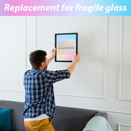 Image of YOUNTHYE 6PCS Acrylic Sheet Rainbow 1 /8 Thick Iridescent Acrylic Sheets 8x12 Colored Translucent Acrylics Sheet Iridescent Radiant Acrylics Panel for DIY Painting, Art Craft