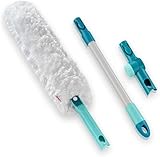 Leifheit SUPERDUSTER XL Pro Reach Set, Staubwedel verlängerbar durch 43 cm Langen Stiel, waschbar bis zu 50 Mal, Mikrofaser, Staubwischer Teleskop, waschen statt wegwerfen