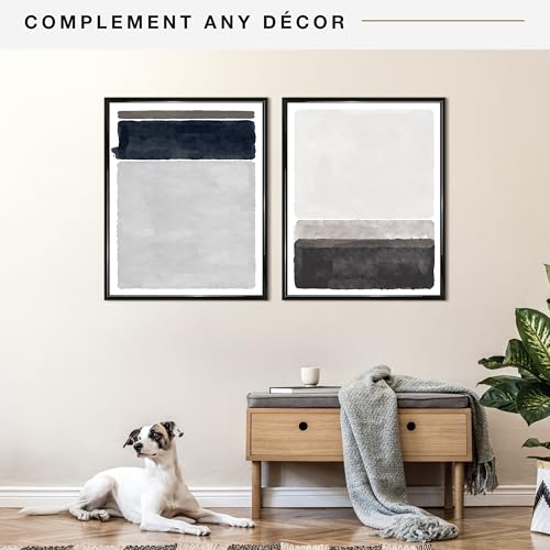 MCS Trendsetter 24x30 Poster Frame Black High-Gloss, Vertical & Horizontal Wall Hanging Large Picture Frame for Photos, Posters & Art Prints (2-Pack)
