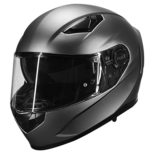 Ilm Motorcycle Helmets Full Face With Anti-Fog Pinlock Optional Heated Shield For Snowmobile Cascos Para Motos For Men Women Dot Model-129 (Gray, Xs) #TOP11