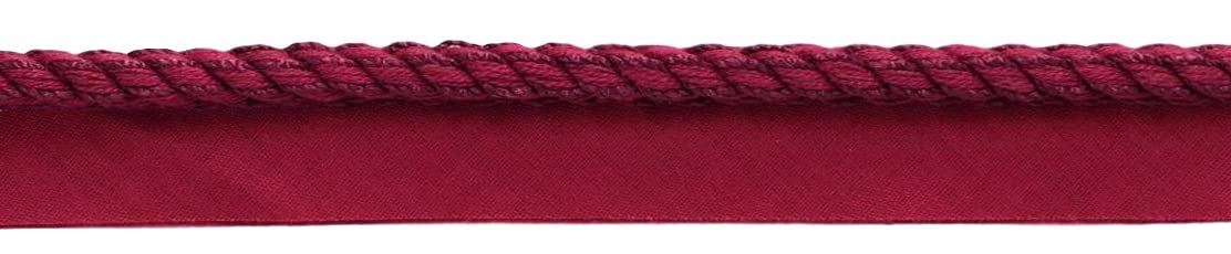 Corde torsadée bordeaux 0,5 cm avec lèvre pour customiser vos coussins de salon et fauteuils