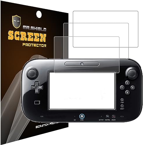 Mr.Shield Protector de Pantalla para Nintendo Wii U Console Anti Glare [Matte] [3 Piezas] Anti-Arañazos (PET Material)