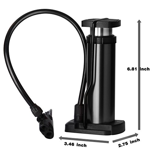 image for Helnm Bike Pump -Mini Bike Floor Pump Foot Activated Bicycle Pump Port