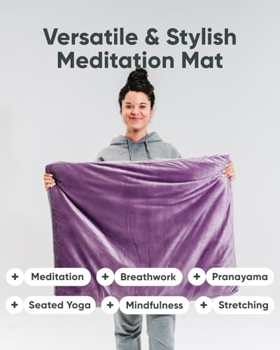 Image of Mindful & Modern Zabuton Meditation Mat - Cotton Filled Yoga and Meditation Pad - Zabuton Meditation Cushion for Kneeling and Sitting Support - Large Rectangular Sitting Floor Pillow for Bench or Zafu