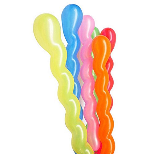 Spiral Latex Balloons Pack of 50 Multicolor