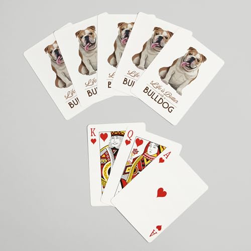 Baraja de cartas Bulldog tamaño póker 52 cartas miniatura 7