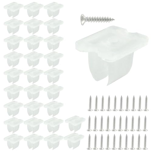 Image of 100 Pcs LED Strip Mounting Clips Mounting Bracket Support Fixing Clamps Light Clips with 100 Screws for 5mm to 6mm LED Strip Lighting