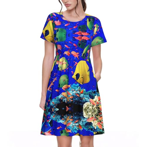Robe d'été avec poches pour femme cherchant un vêtement fluide et frais