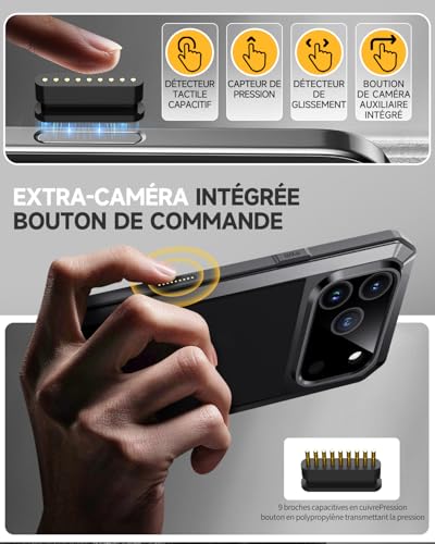 Coque iPhone 17 Pro Métal solide idéale pour le chantier et le sport
