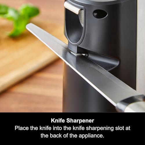 Morphy Richards 3-in-1 Electric Tin Can Opener, Knife Sharpener and Bottle Cap Remover, Magnetic Lid Holder, Hands Free, Safe Cleaning, Automatic Start and Stop, Cord Storage, Stainless Steel, 432030 - Image 5