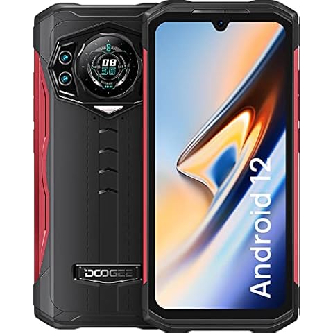 DOOGEE S98 (2022) Rugged Smartphone Android 12, 8GB+256GB Helio G96 Octa-core, 64MP Camera and 20MP Night Vision Camera, 6000mAh, 6.3” FHD+ Display, 4G Dual SIM IP68 Waterproof Phone, NFC - Red Cover