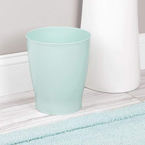 Mdesign 4529MDBAEU Round Plastic Bathroom Garbage Can, 1.25 Gallon Wastebasket thumb #1