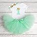 TTYAOVO Bebé Niña 1er cumpleaños 3pcs Conjuntos con Diadema de Unicornio y...