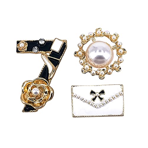 Celebrity Designer Inspired Flower Brooch Pin Gift Set Jewelry For Wedding Party