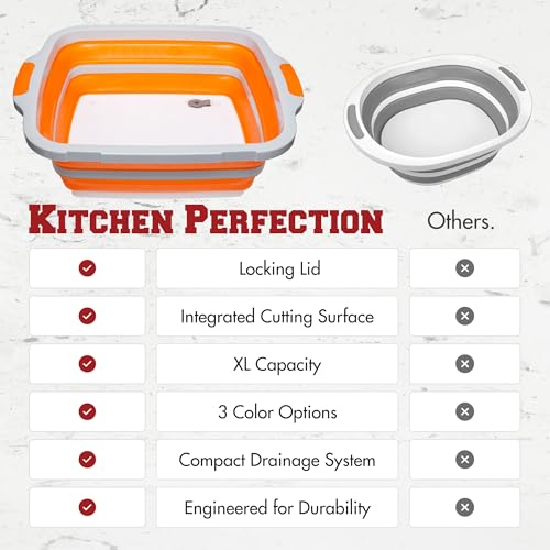 KITCHEN PERFECTION Collapsible XL Smoker & BBQ Prep Tub with Locking Lid by Kitchen perfection - Used condition - Image 7