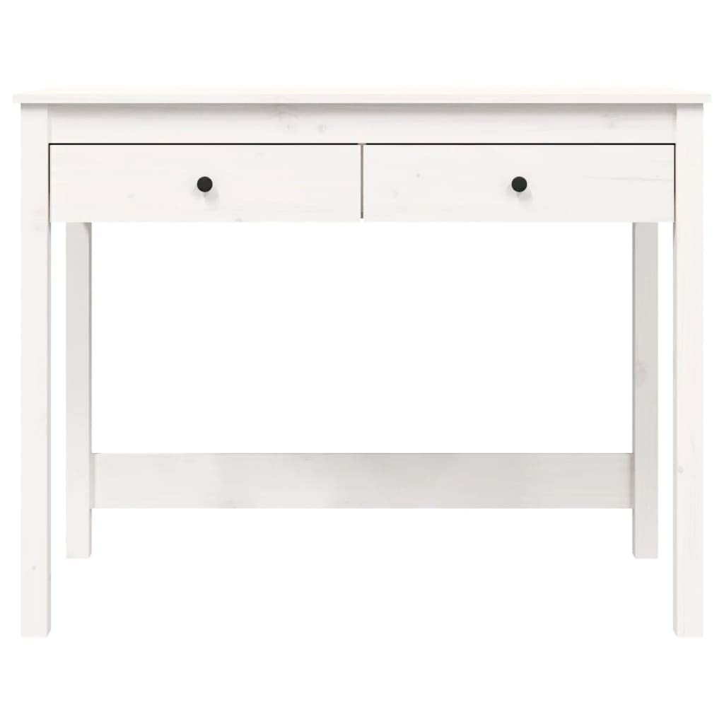 Scrivania con cassetti, in legno massello di pino, 100 x 50 x 78 cm, per ufficio, casa, ufficio, studio, segretario, appartamento, soggiorno, camera degli ospiti
