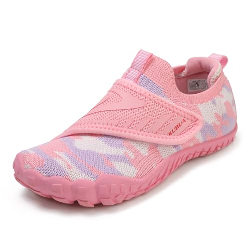 Image of KUBUA Multifunctional Kids Water Shoes Boys Girls Quick Dry Swim Aqua Socks | Wide Toe Box, Lightweight, Barefoot-Style, Breathable, Beach, Pool, Kayak, Water Parks, Hiking, Toddler, Little Kid, Big Kid