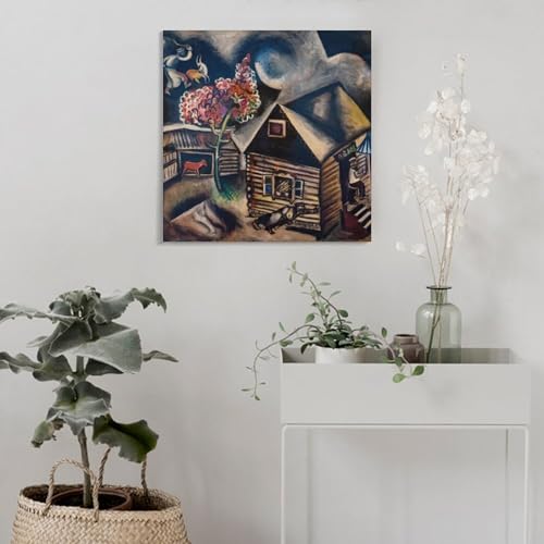 Toile Marc Chagall Pluie 60x60 cm habillage mur vide