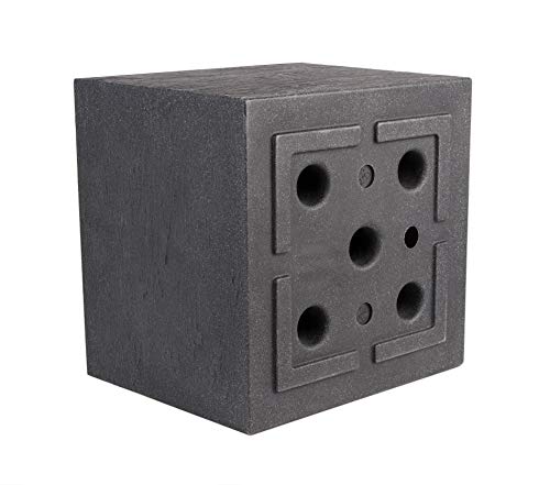 BigDean Pflanzkübel 39x39 cm groß - Granitstein-Optik in Anthrazit - Für Außen, frostsicher & wasserdicht - XXL Pflanztopf, Blumenkübel, Blumentopf für Terrasse & Balkon