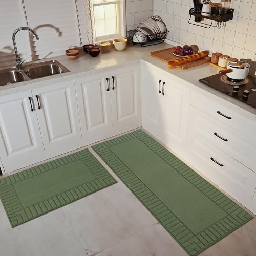 BEQHAUSE Kitchen Rugs Washable Kitchen Mats Floor Non-Slip K