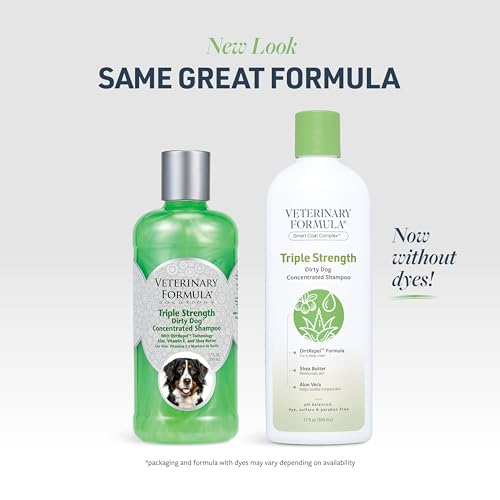 Veterinary Formula Smart Coat Complex Triple Strength Dirty Dog Concentrated Shampoo, 17 Fl oz – DirtRepel Tech Cleans Extra Dirty and Smelly Dogs – Contains Shea Butter and Aloe Vera to Soothe Veterinary Formula Smart Coat Complex Triple Strength Dirty Dog Concentrated Shampoo, 17 Fl oz – DirtRepel Tech Cleans Extra Dirty and Smelly Dogs – Contains Shea Butter and Aloe Vera to Soothe