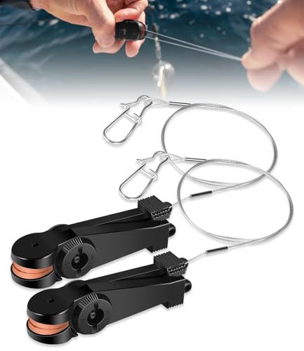 DearChan 2250009 Universal Line Downrigger Release | Universal Fishing Line Clip for Saltwater & Freshwater Trolling | Adjustable Tension 2-22 lbs | Easy One-Handed Operation (2-Pack)