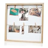 Collectionnez des souvenirs: le porte photo mural peut non seulement accueillir plusieurs photos de 10 cm, mais également stocker correctement des cartes postales, des billets, des reçus et autres souvenirs, présentant vos précieux souvenirs un par un de manière unique.