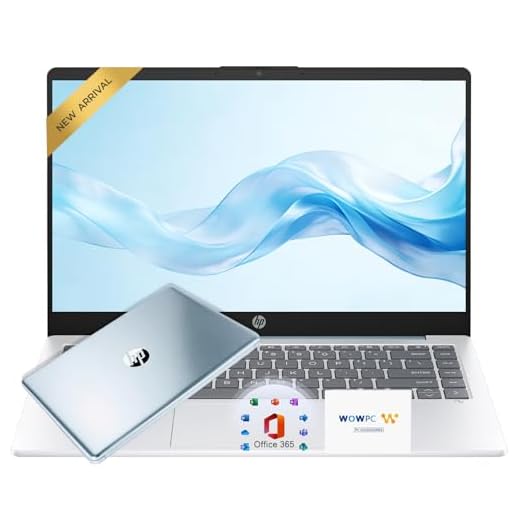 HP 14" Moonlight Blue Laptop with Office 365, AMD CPU, 4GB DDR5 On-Board RAM, 1.1TB Storage (128GB SSD and 1TB OneDrive), HD Display, Windows 11, Energy-Efficient & Quiet Performance