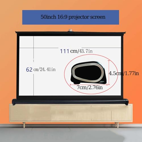 Pantalla Retráctil Manual para Proyector 50 Pulgadas 16:9 miniatura 7