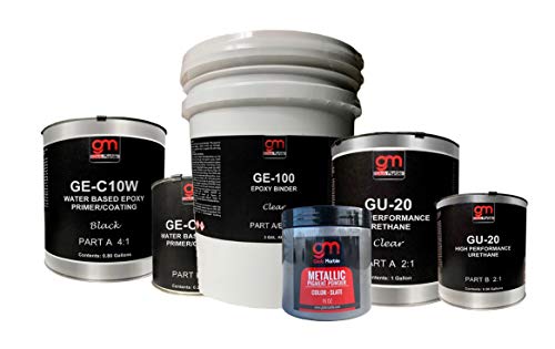 200 sq.ft. Floor Epoxy Kit. High Gloss Epoxy System. 3D Metallic Epoxy Flooring. Solvent Based Top Protection Coat