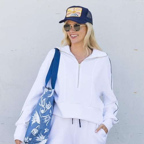 Image of Friday Feelin' Trucker Hat Women Men Baseball Cap Western American Fitted Trucker Hats Baseball Hat All Occasion - One Size