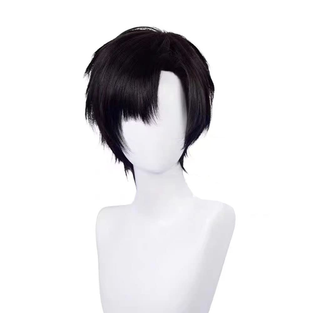 Osborn Cosplay Wig Light And Night Cosplay Wig Short Black Heat Resistant Synthetic Hair for Halloween Costume Party Anime Show