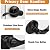 Probrico Wave Style Matte Black Privacy Door Knobs, Reversible Bed/Bath Door Levers, Interior Keyless Door Handles for Right/Left Handed Doors, 2 Pack