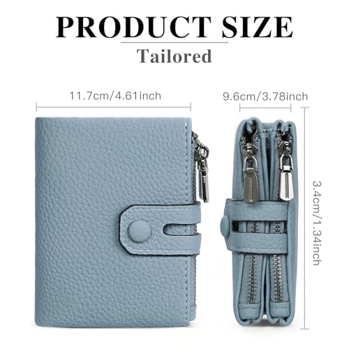 Image of Small Wallet for Women Card Holder with Double Zipper Pockets
