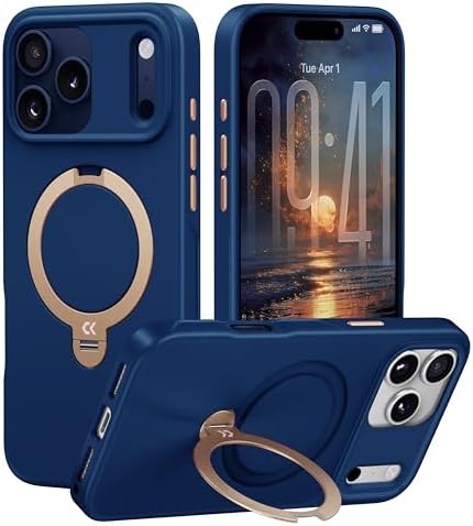 CASEKOO Marine Blue Designed for iPhone 17 Pro Case with Spin Mag...