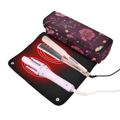 Bolso de viaje para herramientas de cabello con tapete resistente al calor miniatura 2