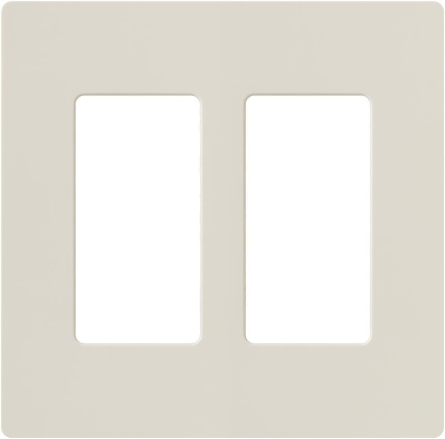 Lutron Claro Light Switch Cover Plate, 2 Gang Wallplate, for Decorator Light Switches, Rocker Light Switch Cover, Outlet Cover, Screwless Switch Plate Cover, Gloss, CW-2-BR, Brown