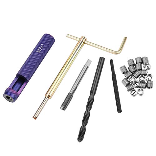 M7*1.0 Portable Strength Thread Repair Tool Kit, Thread Repair Kit, for Cutting External and Internal Threads Outdoor, Leather, Bag, Shoes, Canvas