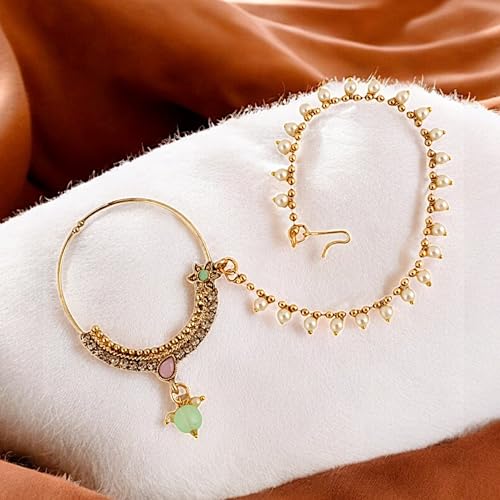 Image of Lucky Jewellery Traditional White Color Gold Plated Kundan Bridal Wedding Set For Girl & women (W1ZK-1080-W)