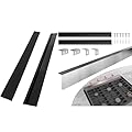 Silicone Stove Gap Covers (2Pack 25 Inches) with 30" Slide-in Range Rear Filler Kit W10113901A with 2pcs Silicone Stove Gap Covers