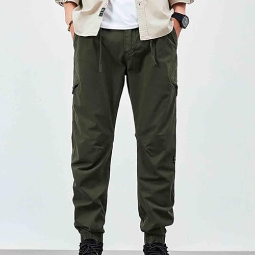 DESKABLY Men's Joggers Pants Lightweight Casual Cargo Pants with Zipper Pockets Elastic Waist Athletic Workout Running Pants2