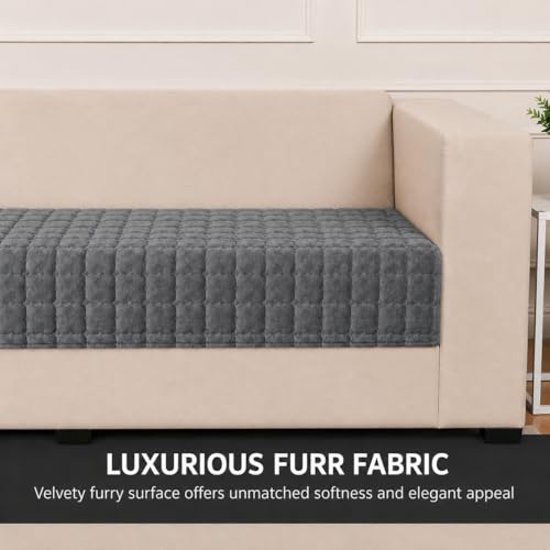 Image of STITCHNEST 'Haven Soft Series' 3 Seater Sofa Cover |Premium Velvet Fabric, Washable & Durable Furniture Cover for Modern Living Rooms