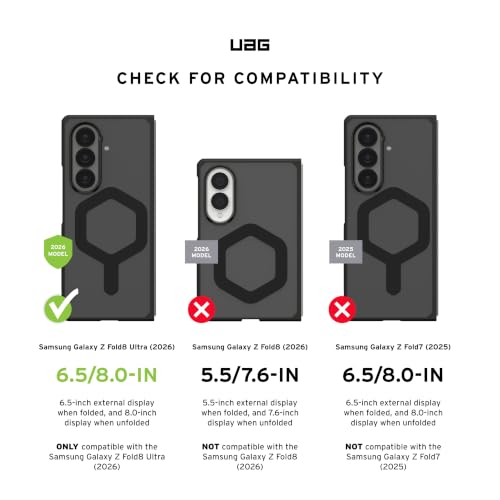 Image of Urban Armor Gear UAG Compatible with Galaxy Z Fold 8 Ultra Case, Mouve - Magnetic Charging Two-Piece Open-Hinge Design, Air-Soft Corners, Military-Grade Drop Tested - Ash