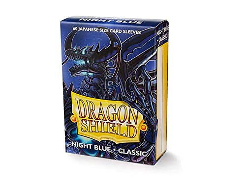Pochettes japonaises Dragon Shield bleu nuit 60 carats pour protection carte Yu-Gi-Oh