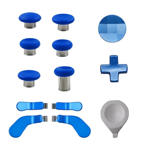 Image of 13 in 1 Elite Controller Paddles for Xbox Elite Series 2 Core Controllers Component Set with 6 Metal Thumbsticks & Tool, 2 D-Pads, 4 Paddles for Xbox Elite Series 2 (Blue)