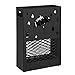 Produktbild SONGMICS Regenschirmständer aus Metall, Schirmständer, rechteckig, mit einer herausnehmbaren Wasserauffangschale, 4 Haken, Cutout-Design, für den Flur und das Büro, schwarz LUC004B01