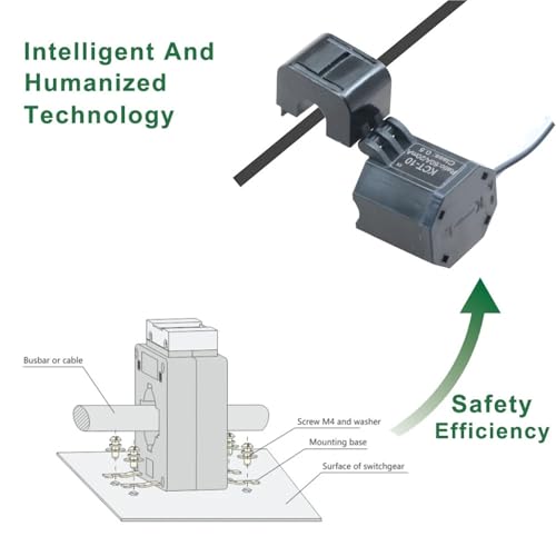 Transformador de corriente KCT-10 de núcleo partido, sensor de CA 50A para cuadro eléctrico 4