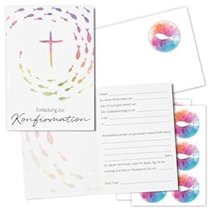 Younikat Einladungskarten Konfirmation 15er Set 2833-001